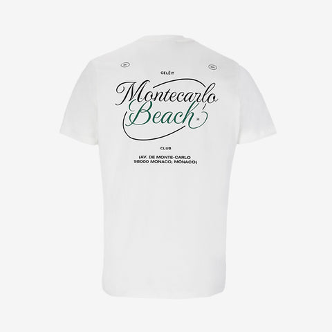 MONTECARLO BEACH CLUB IVORY T-SHIRT MEN