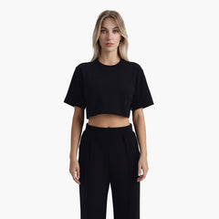 ALAIN CROP TOP BLACK