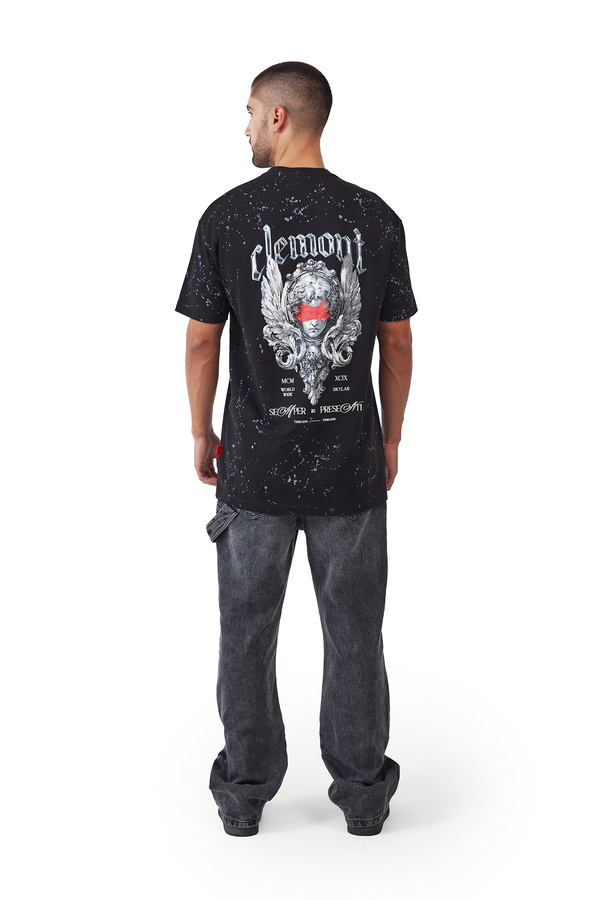 T-SHIRT MEN MACCHIA NEGRO