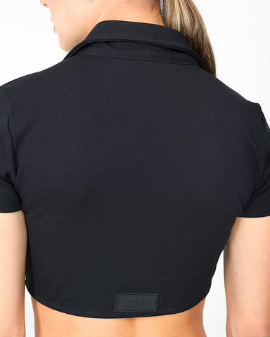 POLO CROP TOP ALKA BLACK