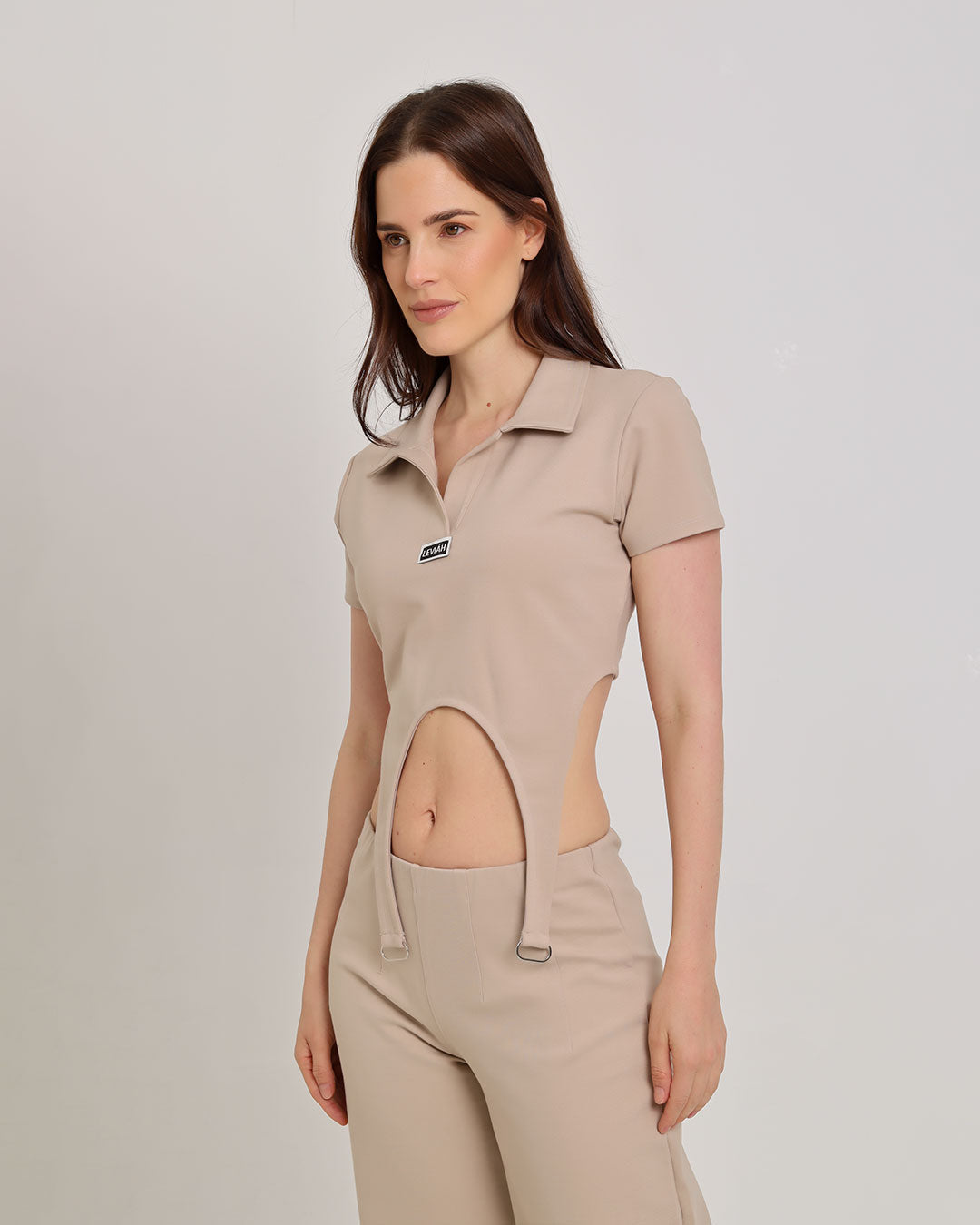 POLO CROP TOP ALKA NUDE