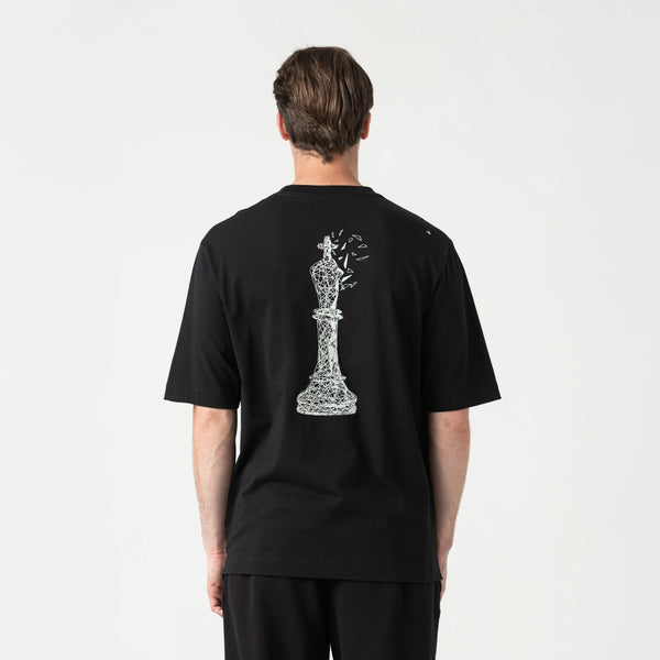 CARLIER T-SHIRT OVERSIZED MEN BLACK