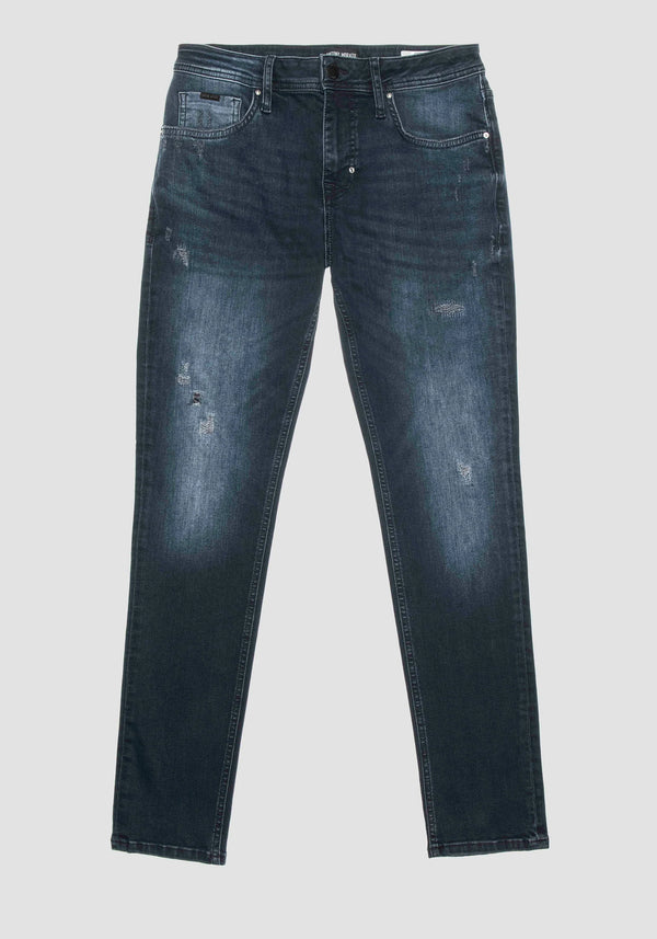 JEANS OZZY TAPERED FIT IN BLUE DENIM