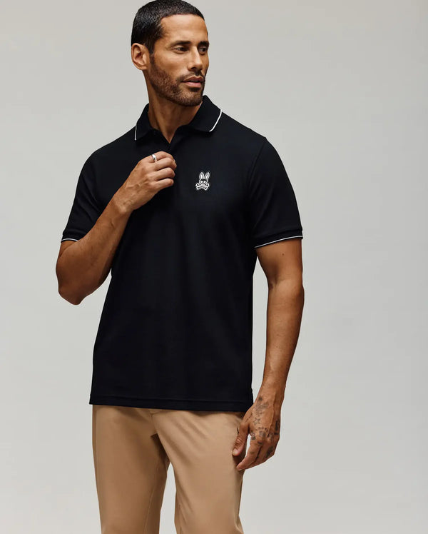 POLO MARLON CON PARCHE BORDADO BLACK