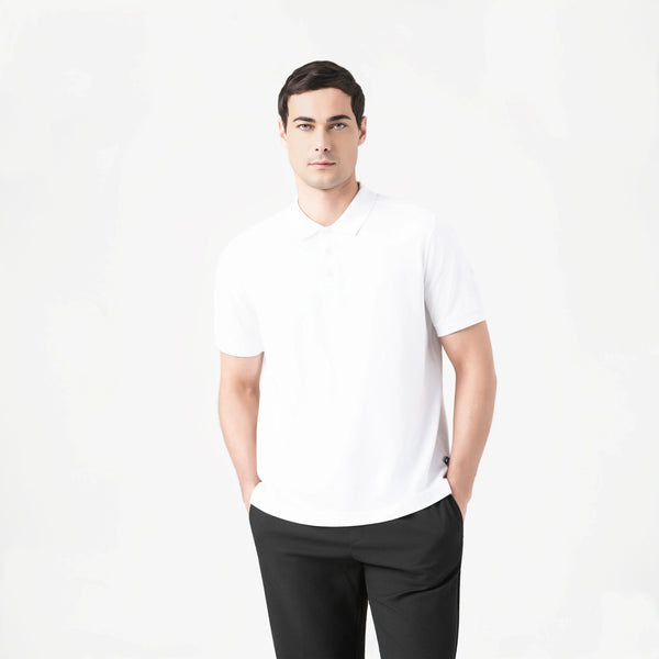 PROMETHEUS POLO MEN WHITE ASPARAGUS