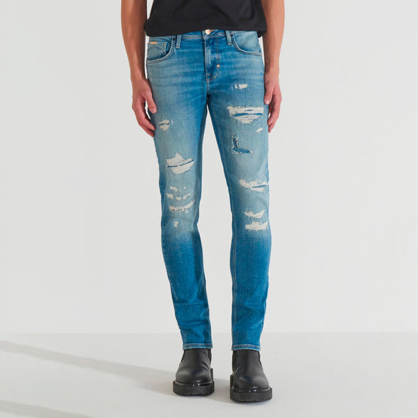 JEANS TAPERED OZZY IN BLUE DEN