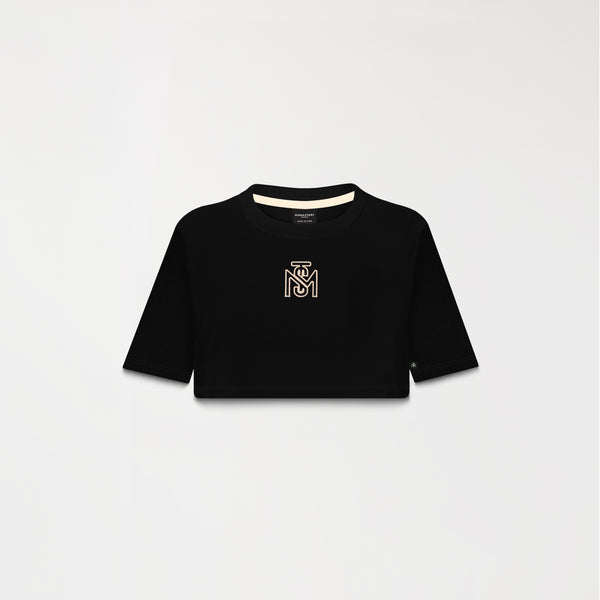 YLAIA CROP TOP WOMEN BLACK