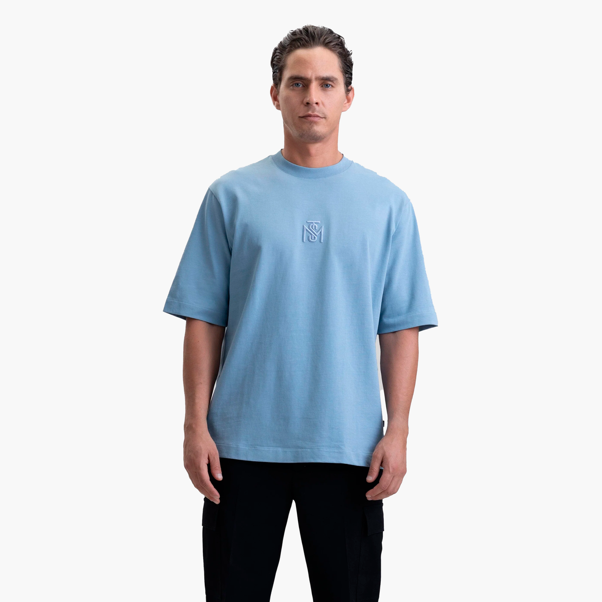 LISTER T-SHIRT OVERSIZE FADED DENIM