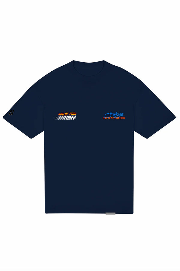 CREW NECK OVERSIZE T-SHIRT BLUE