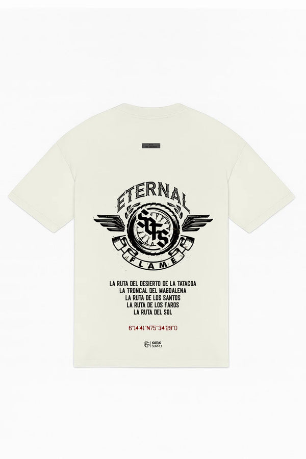 CREW NECK OVERSIZE T-SHIRT CREAM