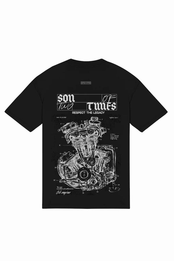CREW NECK OVERSIZE T-SHIRT - BLACK -2